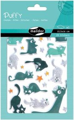 Puffy sticker katten 153C | Maildor